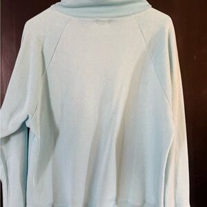 Jcrew large teal mock neck sweatshirt